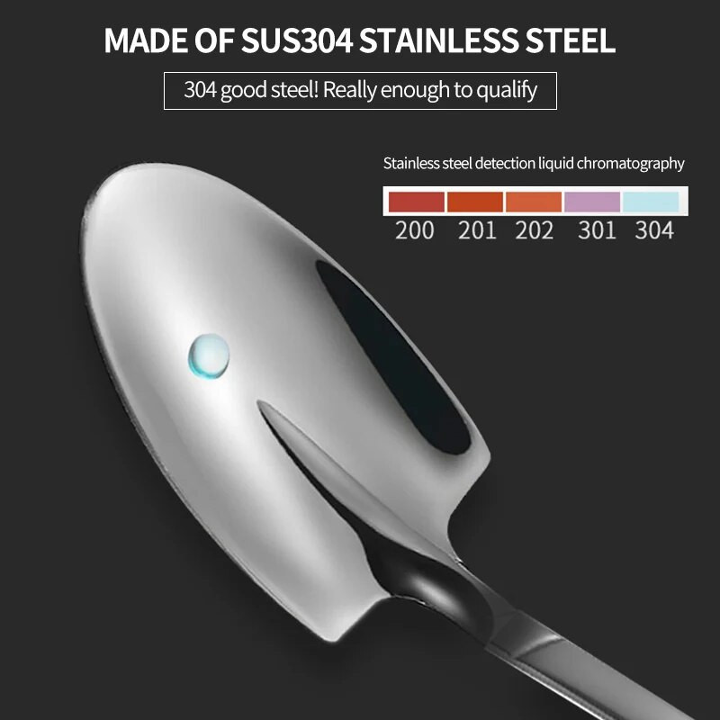 2-4 DB 304 rozsdamentes acél kávéskanál Retro lapátos kanál fagylalthoz Kreatív teáskanál Evőeszköz Bár eszköz Evőeszköz készlet