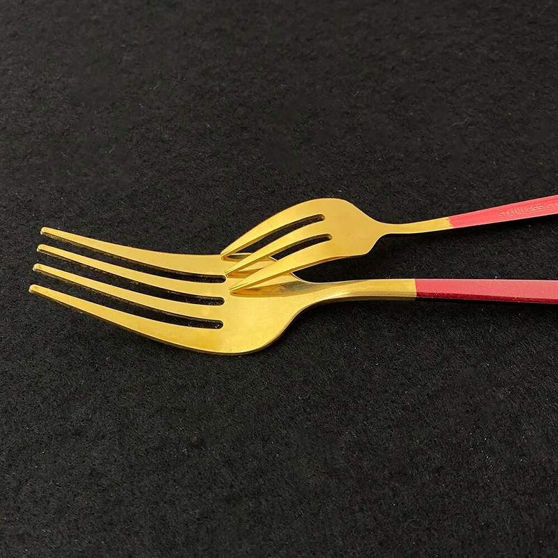 Fehérarany tükör étkészlet 18/10 rozsdamentes acél kés villa kanál ezüst evőeszköz készlet konyhai evőeszközök étkészlet