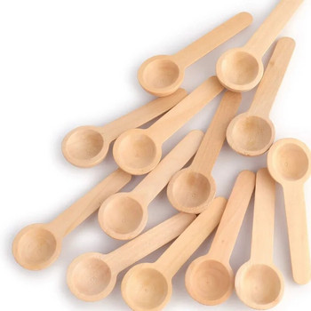 10 τμχ Μικρό ξύλινο κουτάλι για καρύκευμα κουζίνας μέλι καφέ αλάτι Μεζούρα κουταλάκια του γλυκού Βαζάκια Εργαλεία Προμήθειες κουζίνας