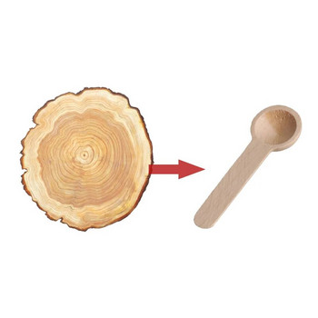 10 τμχ Μικρό ξύλινο κουτάλι για καρύκευμα κουζίνας μέλι καφέ αλάτι Μεζούρα κουταλάκια του γλυκού Βαζάκια Εργαλεία Προμήθειες κουζίνας