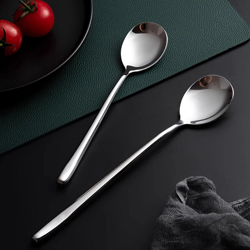 Onlycook 1db koreai stílusú 304 rozsdamentes acél Soon háztartási gyermek fémkanál evőkanál étkészlet