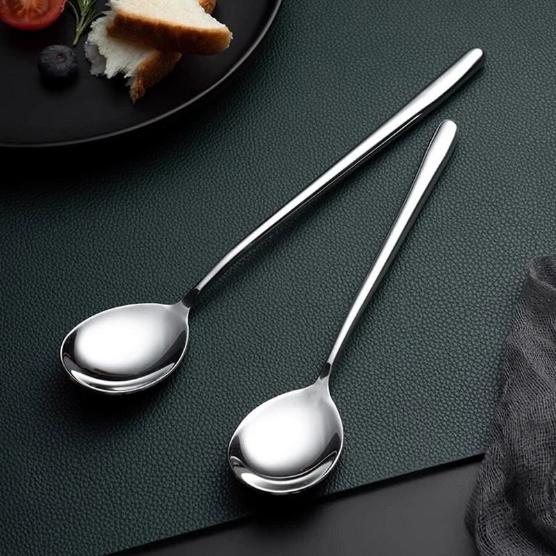 Onlycook 1db koreai stílusú 304 rozsdamentes acél Soon háztartási gyermek fémkanál evőkanál étkészlet