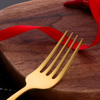 4 τεμάχια/Σετ Κίνα Κόκκινο τραπέζι χρυσό σετ μαχαιροπήρουνων από ανοξείδωτο ατσάλι Κομψά μαχαιροπήρουνα Σετ μαχαιριού πιρούνι σετ κουταλιών Εργαλεία δείπνου