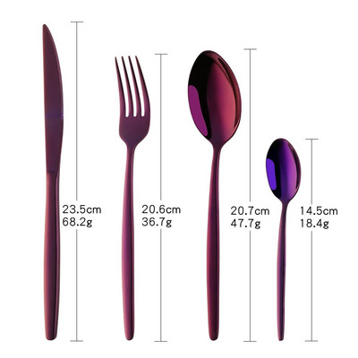 4 tk / komplekt Hiina punane laud kullast roostevabast terasest söögiriistade komplekt Elegantne sööginõu nuga kahvli lusika komplekt õhtusöögi tööriistad