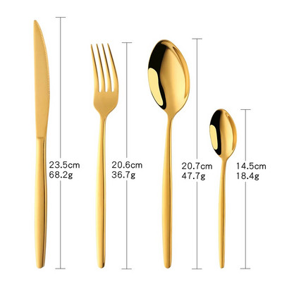4 tk / komplekt Hiina punane laud kullast roostevabast terasest söögiriistade komplekt Elegantne sööginõu nuga kahvli lusika komplekt õhtusöögi tööriistad