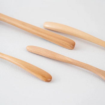 Нова дървена вилица Преносими китки за плодове Бамбукова вилица за многократна употреба Десертна вилица за торта Сладолед Кухненски аксесоари