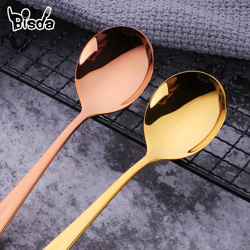 1 db leveses kanál rozsdamentes acél desszertkanál színes kerek gombóc fagylaltos desszert rizssaláta étkészlethez