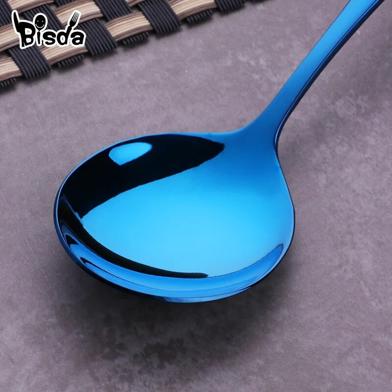 1 db leveses kanál rozsdamentes acél desszertkanál színes kerek gombóc fagylaltos desszert rizssaláta étkészlethez