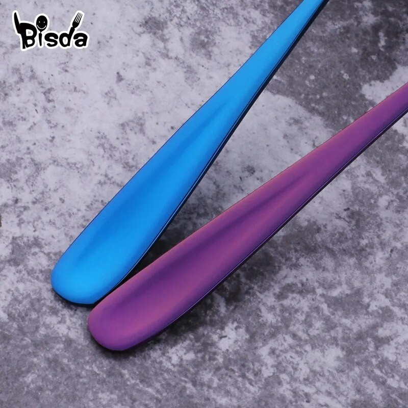 1 db leveses kanál rozsdamentes acél desszertkanál színes kerek gombóc fagylaltos desszert rizssaláta étkészlethez