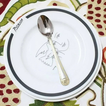 Винтидж западни позлатени сервизи за вечеря Вилица Комплект ножове Златен комплект прибори за хранене Сервии за хранене от неръждаема стомана Гравиране
