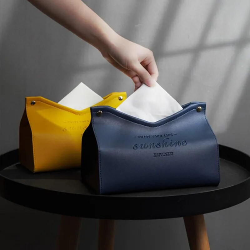 Kožna kutija za maramice Auto Kutija za maramice Dom Dnevni boravak Dekoracija Spavaća soba Kuhinja Radna površina Nordijska velika kutija za pohranu Držač salveta