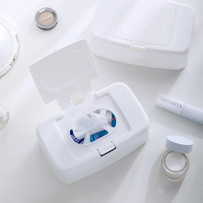 Drėgnų servetėlių dėžutė Drėgnų servetėlių dozatorius Nešiojama servetėlių dėžutė Medvilninių tamponų laikymo dėžutė automobiliui, namų biurui, darbalaukiui
