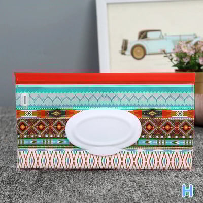 Könnyű hordozható rajzfilm baba gyerekeknek nedves törlőkendők kuplung hordtáska nedves papír törlőkendő tartály adagoló pattintható pántos tok