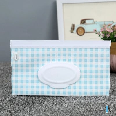 Könnyű hordozható rajzfilm baba gyerekeknek nedves törlőkendők kuplung hordtáska nedves papír törlőkendő tartály adagoló pattintható pántos tok