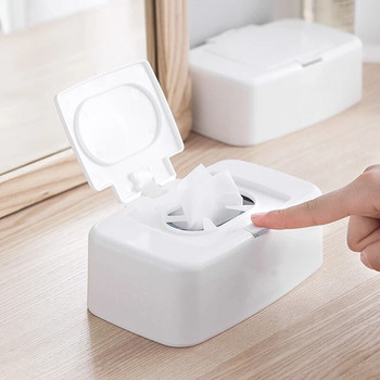 Wet Tissue Box Wipes Dispenser Portable Wipes Napkin Storage Box Holder for Car Home Office