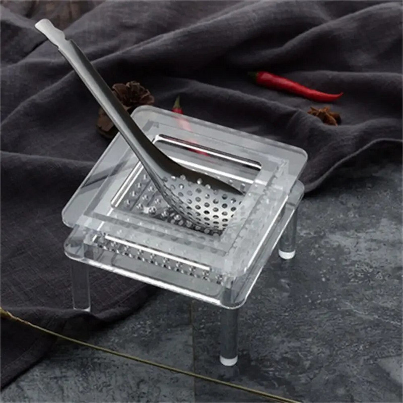 1 db kaviáros kanál forró edény kanál szűrőkanál hosszú nyéllel Vintage lapátkészlet Kis teáskanál 56 lyukú konyhai eszközök