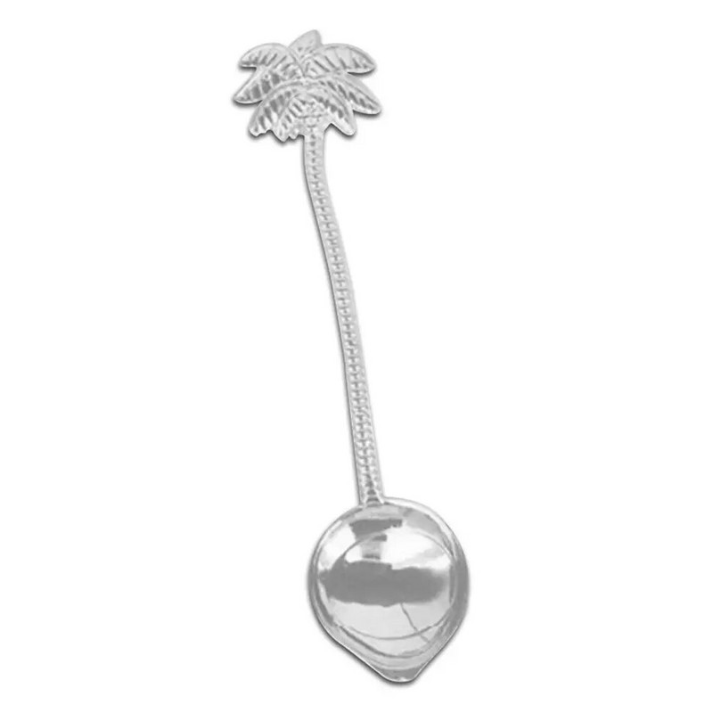 1 db tejes jégkrém Zine ötvözet kanál Vintage királyi retro kókuszfa rozsdamentes acél kávéskanál forró akció