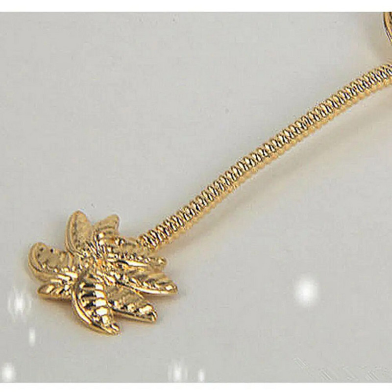 1 db tejes jégkrém Zine ötvözet kanál Vintage királyi retro kókuszfa rozsdamentes acél kávéskanál forró akció