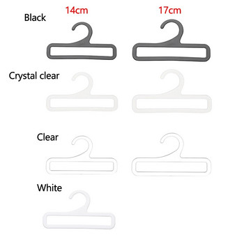 10 PC 14cm/17cm мини закачалка правоъгълна неплъзгаща се удебелена шал закачалка за шалове пластмасови стелажи за сушене домашен мини държач за съхранение