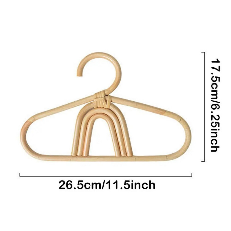 Drvena vješalica od ratana Organizator za dječju odjeću Stalak Kukica za vješanje šešira Zidne kuke Vješalica za dekoraciju dječje sobe Vješalica za djecu od ratana