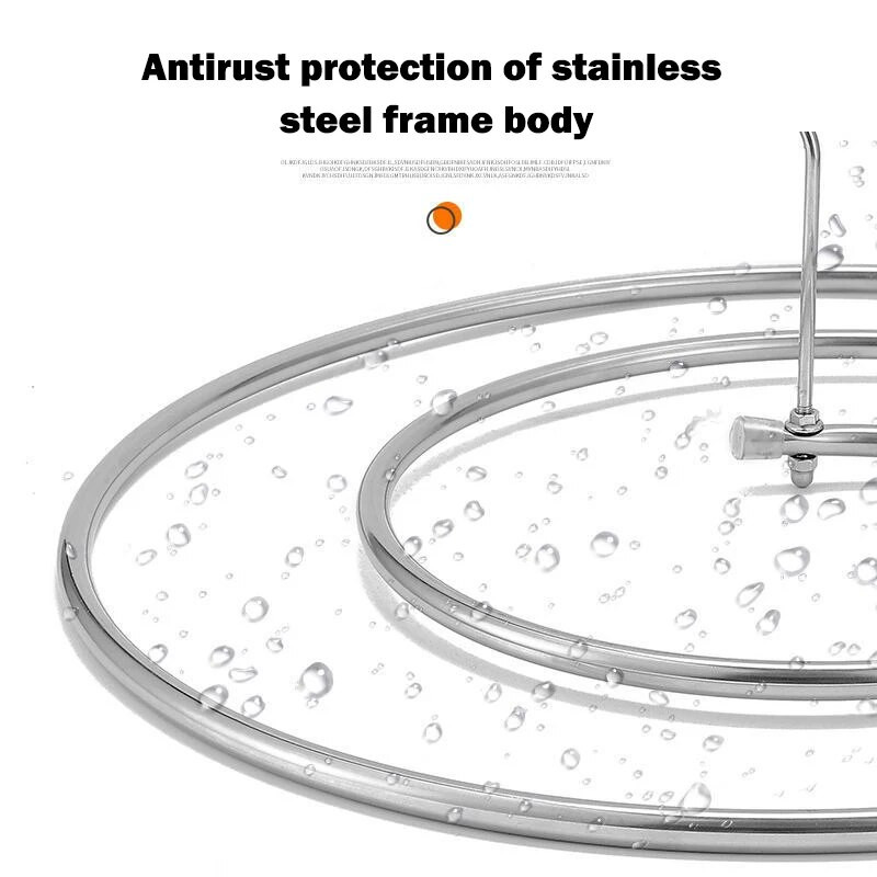 Kerek spirális paplan lepedők akasztó rozsdamentes acél forgó szárítóállvány Takarítson meg helyet a ruháknak Takaróakasztó kültéri otthoni erkély