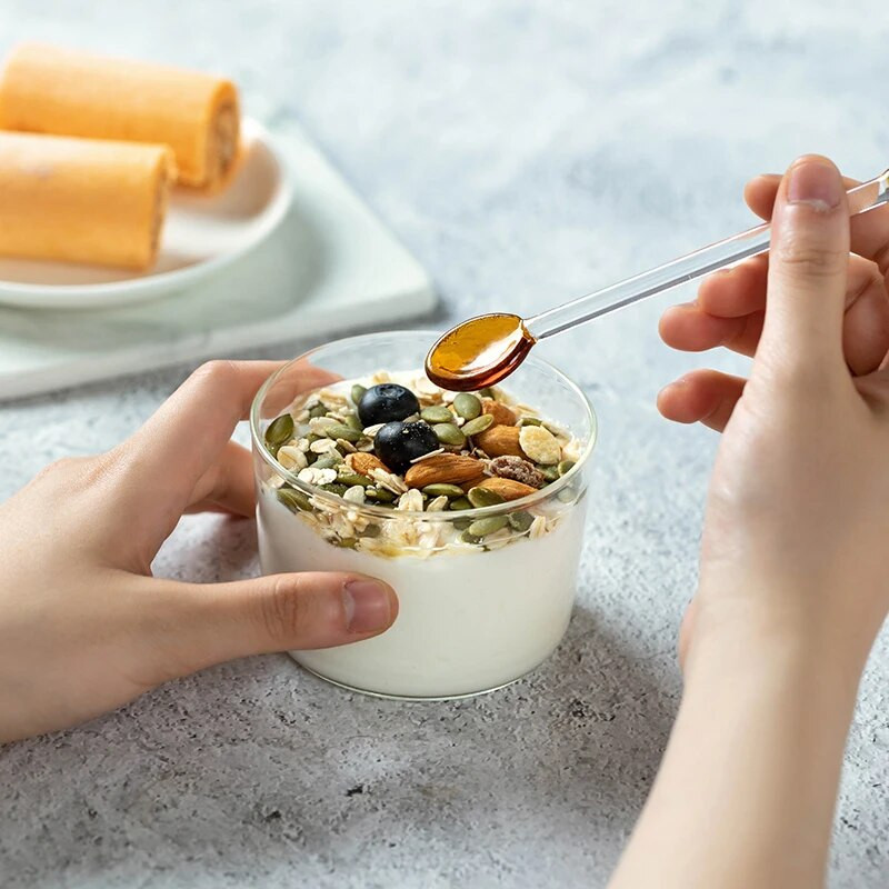 Átlátszó üvegkanalak Keverő rúd Keverőkanál Rúd Forgató rúd sóhoz Cukor Tea Koktél turmix Hideg ital Kávé Desszertek