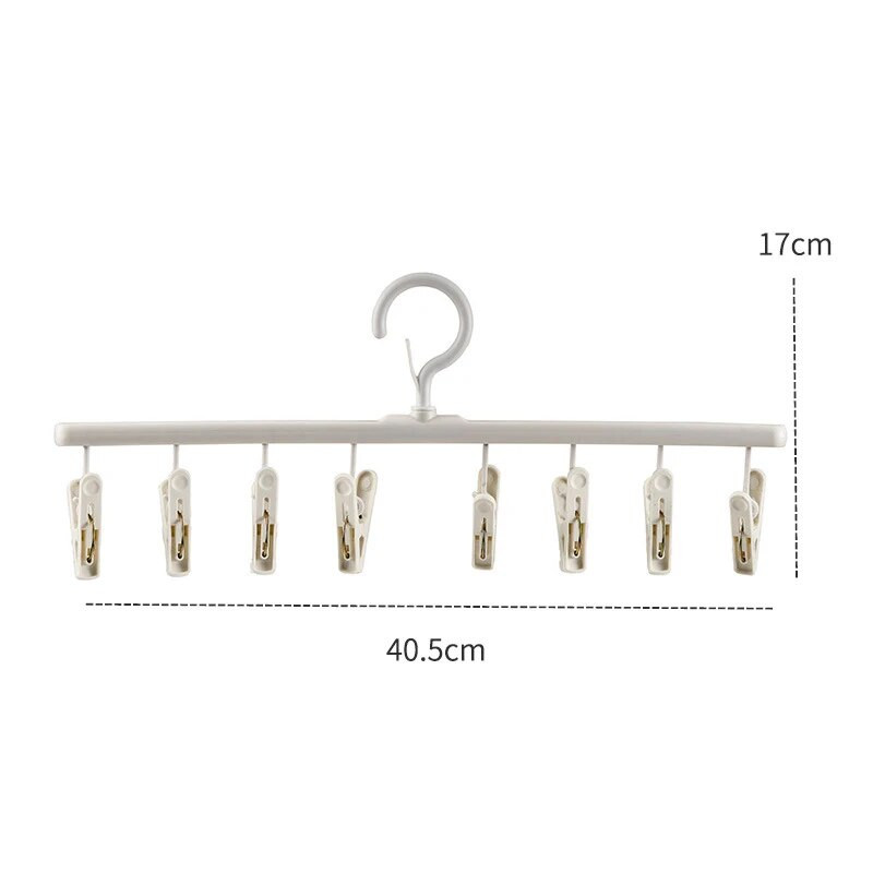 8 Pegs műanyag ruhaszárító akasztó szélálló ruhatartó 8 kapcsos zokni mosodai szellőző fogas fehérnemű zoknitartó