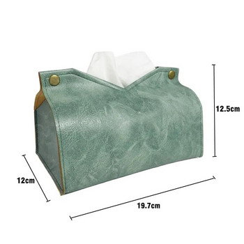 Χωρίς εκτύπωση PU Δερμάτινο Tissue Box Car Tissue Container Θήκη χαρτοπετσέτας Desktop Θήκη χαρτοπετσέτας Κουτί αποθήκευσης σπιτιού Διακόσμηση σαλονιού