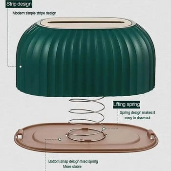 Елегантна кутия за кърпички, държач за хартиен контейнер в скандинавски стил, калъф за съхранение за всекидневна, трапезария, домашна декорация на хотелска маса