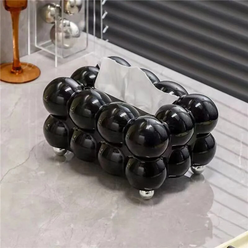 Buborékszövet doboz tartó papíradagoló fürdőszobai vagy étkezőasztalhoz Stílusos papírzsebkendő rendszerező dekoratív szalvéta design