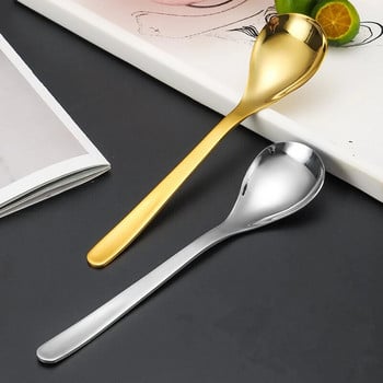 Ανοξείδωτο ατσάλι Western Food Soup Spot Gold Plated Ladle Long Hand Repair σκεύη κουταλιές της σούπας Εργαλεία κουζίνας