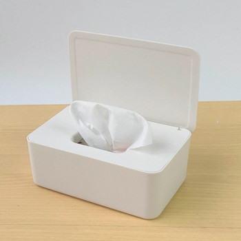 Wet Tissue Box Desktop Seal Baby Wipes Χαρτί κουτί αποθήκευσης Οικιακό πλαστικό ανθεκτικό στη σκόνη με καπάκι Tissue box για διακόσμηση γραφείου σπιτιού