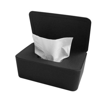Кутия за мокри кърпички Настолен печат Бебешки кърпички Кутия за съхранение на хартия Домакинска пластмасова прахоустойчива с капак Кутия за кърпички за декор на домашен офис
