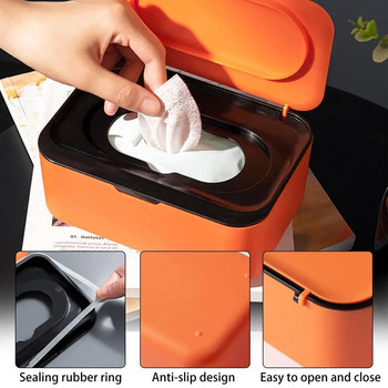 Δοχείο υγρών μαντηλιών με καπάκι Dustproof Tissue Storage Box for Home Office Baby Wet Tissue Mask Storage Box Organizer κουζίνας