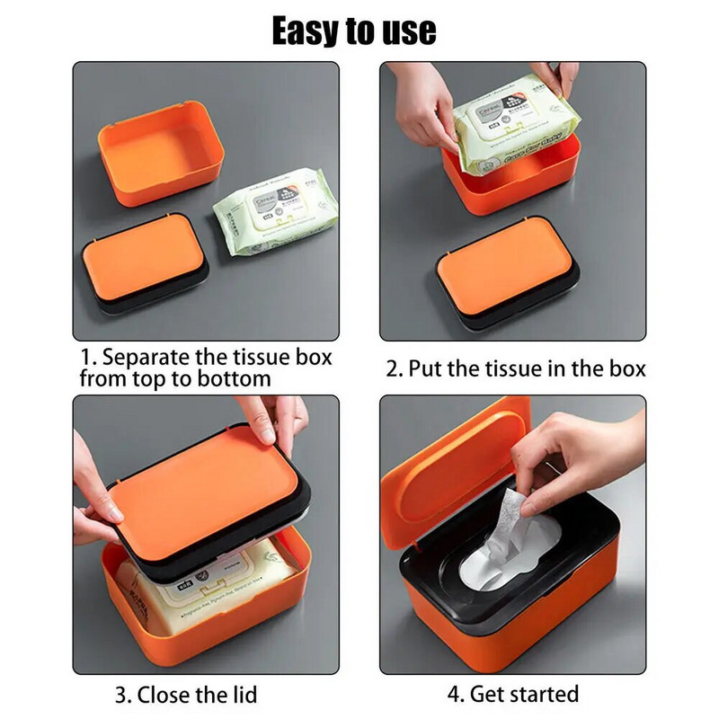 Nedves törlőkendő-adagoló fedéllel Porálló törlőkendő tároló doboz otthoni irodához baba nedves törlőkendő maszk tároló doboz konyhai rendszerező