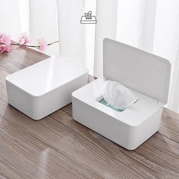 Dustproof Wet Wipes Storage Box with Lid Home Desktop Tissue Storage Box Φορητός διανομέας υγρών μαντηλιών