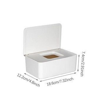 Прахоустойчива кутия за съхранение на мокри кърпички с капак Домашна настолна кутия за съхранение на кърпички Преносим диспенсър за мокри кърпички