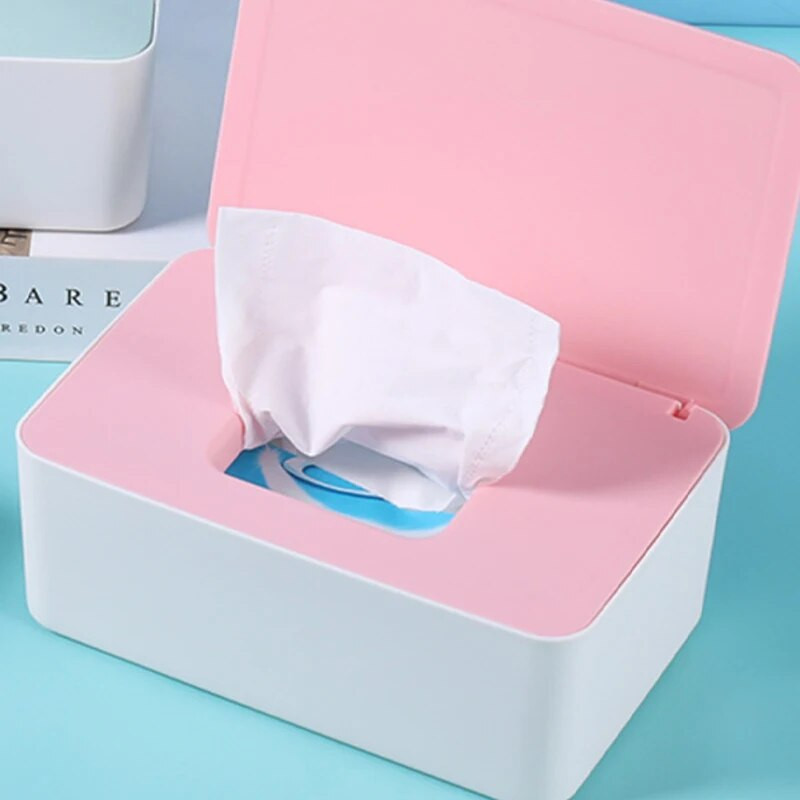 Porálló nedves törlőkendő tároló doboz fedéllel Otthoni asztali törlőkendő tároló doboz Hordozható nedves törlőkendő adagoló