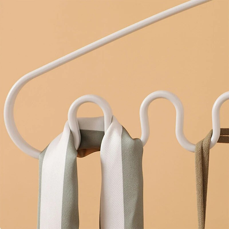 Višenamjenski stalak za sušenje odjeće od 1/3/5 kom. Štedi prostor Stalak za odjeću Waves Vješalice za podršku s više priključaka Organizatori za pohranu u ormaru