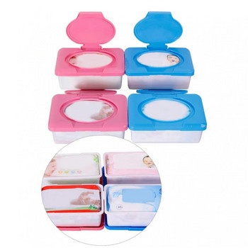 Кутия за мокри кърпички с гладко дъно и голям капацитет, подходяща за различни марки бебешки кърпички с капацитет на засмукване 80 или по-малко.