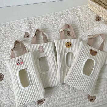 Преносима памучна бебешка калъфка за мокри кърпички Многократна употреба, многократна употреба, кърпички, торбичка, държач, кутия за кърпички, висяща чанта за новородено, достъп до количка за новородени
