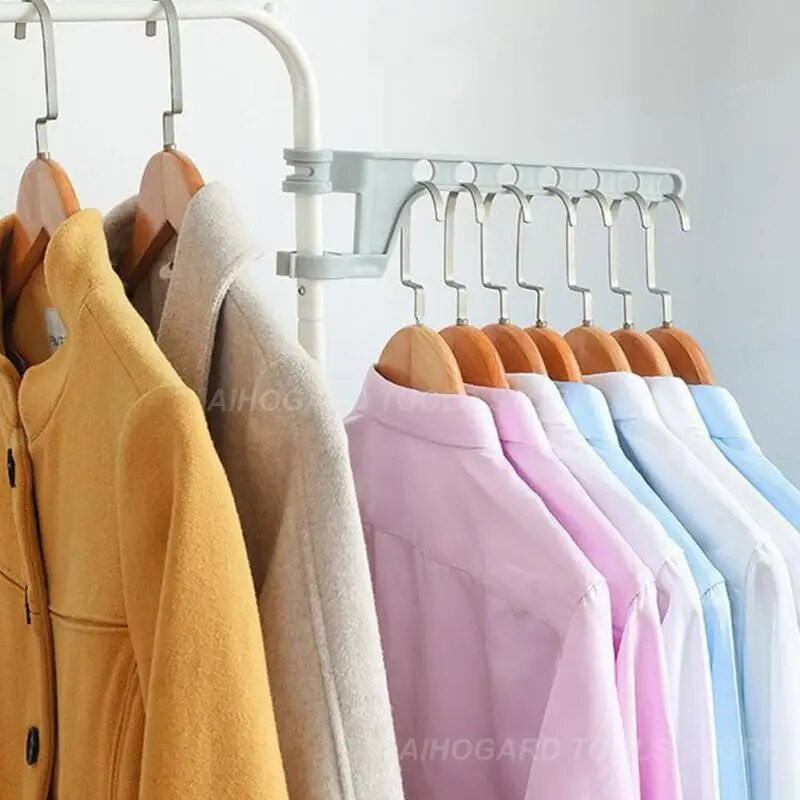 Csúszásmentes lógó ruhaszárító állvány Kivehető tárolóállványok Hétlyukú, porózus ruharendező Ruhaakasztó Nagy kapacitású