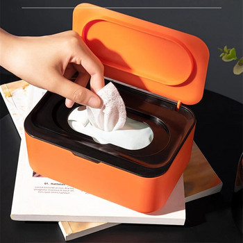 Δοχείο υγρών μαντηλιών με καπάκι Dustproof Tissue Storage Box for Home Office Baby Wet Tissue Mask Storage Box Organizer κουζίνας