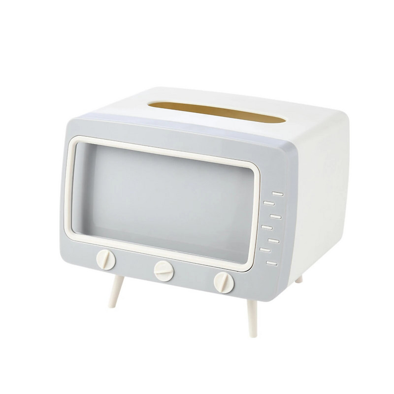 Aranyos műanyag zsebkendős doboz otthoni többfunkciós Kawaii asztali TV papírzsebkendős tok Egyszerű kreatív tárolási szalvétatartó papírtálca