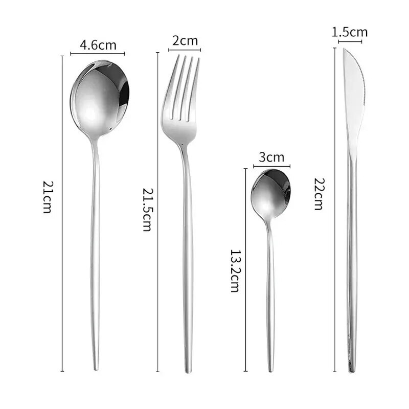 Rozsdamentes acél evőeszközkészlet Portugália Steak kés Villa Kanál négy fő darab Hotel Western Food étkészlet