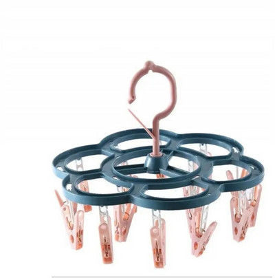 Plastikust riidekuivati 360 nurga all pööratav disain tuulekindel kokkupandav riidekuivati 16 klambriga plastist vastupidav riidepuu