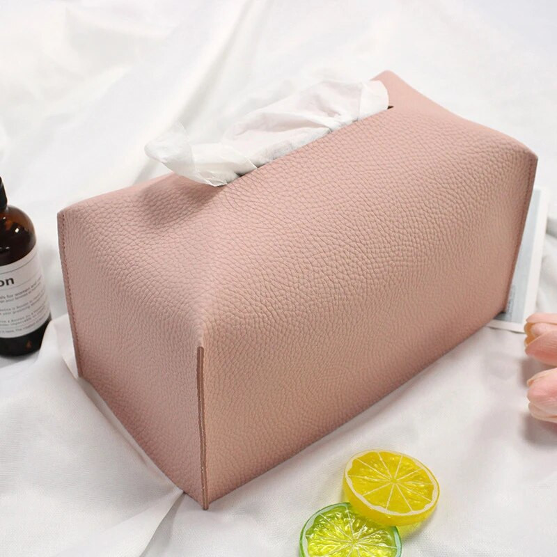 Egyszerű szövet tok doboz konténer PU bőr Retro WC pumpáló doboz autó törülköző papírok tartó doboz tok tasak asztal dekoráció