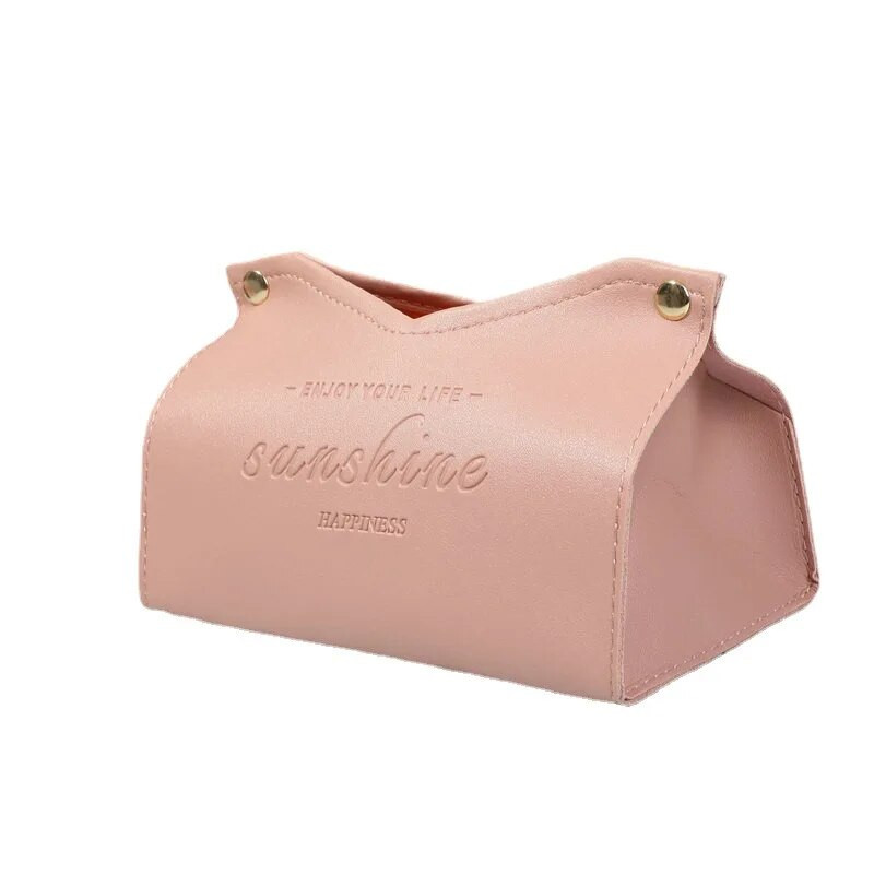 Bőr papírzsebkendős doboz autókendős doboz Otthon Nappali dekoráció Hálószoba Konyha Asztali Nordic Nagy tárolódoboz szalvétatartó