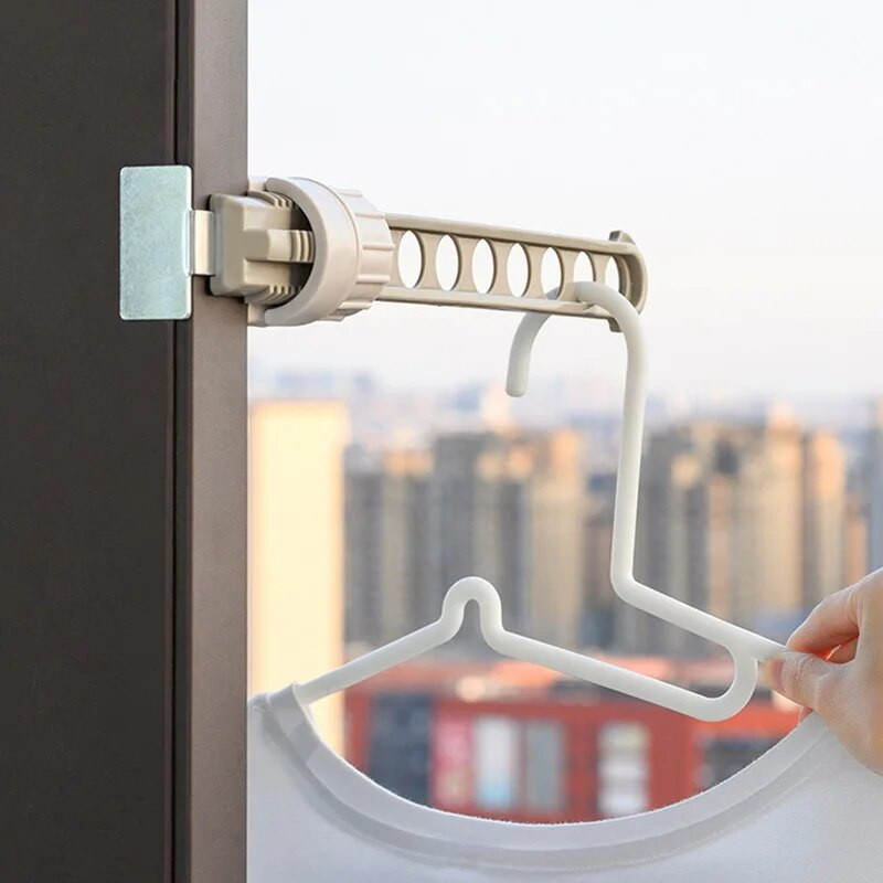 Kültéri utazási hordozható ablakkeret ruhaakasztó Hordozható beltéri ablakszárító állvány Beltéri akasztós ruhatartó