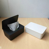 1 tk Kodumajapidamises kasutatavast plastist tolmukindel kate salvrätikukarp desktop tihend kodukontori kaunistus niiske salvrätiku kast